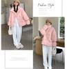 Korean Loose Cotton Bread Coat  for Women Horn Button Warm Clothes