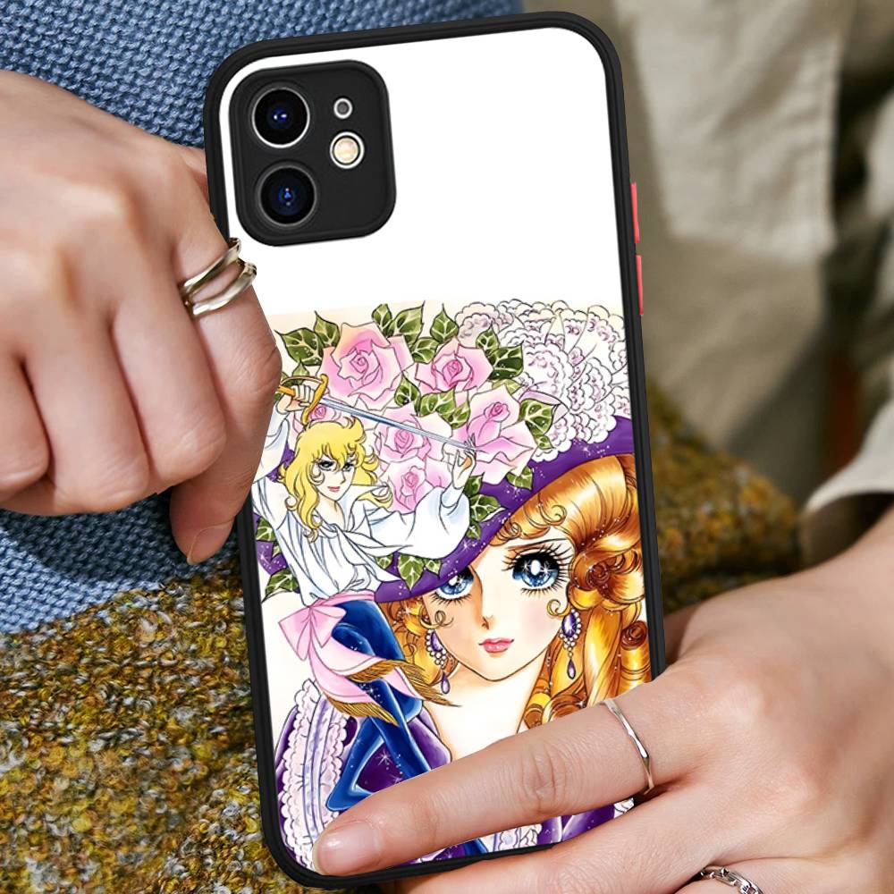Rose Of V-Versailles Lady Oscar Phone Case For IPhone 13 12 X XS MAX Pro Max 16 15 11 14 Pro Max Shockproof Matte Cover