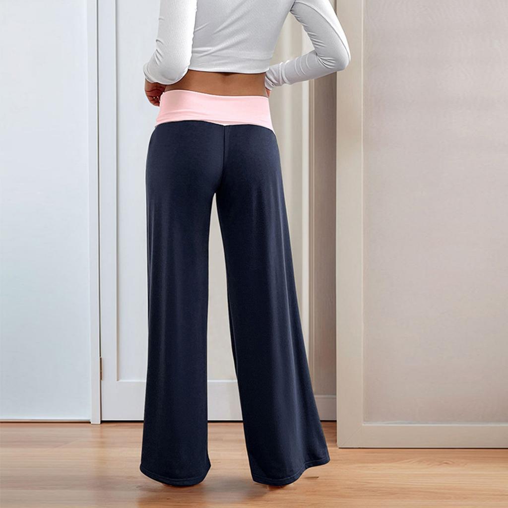 Women's High Waist Loose Wide Leg Yoga Pants Casual Sports Pants