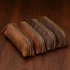 Multifunctional Leather Pencil Pouch Zipper Closure Pencil Case High Quality Stationery Bag  Gift