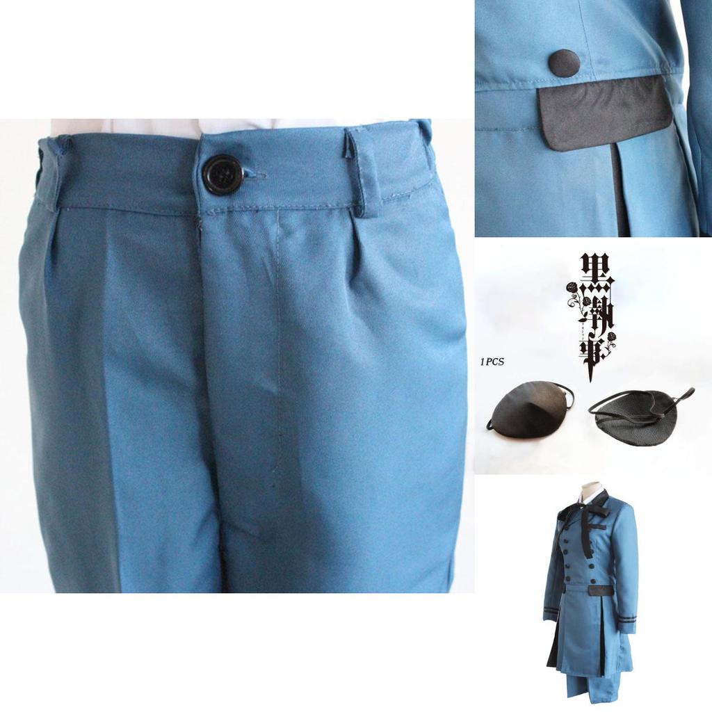 Elegant Black Butler Ciel Phantomhive Cosplay Costume Full Set For Unisex Halloween Events