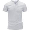 Herrenhemden Henry Rundhals-Baumwoll-Kurzarm-T-Shirt Herren-T-Shirt Lässiges, solides PoIo-Shirt