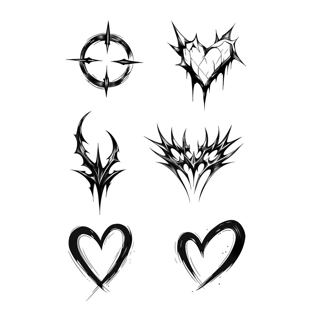 Advanced Sense Thorns Sun Moon Lotus Totem Crown Butterfly Love Flower Arm Waist Tattoo Sticker