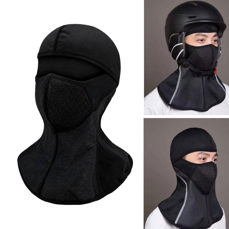 Wind-Blocking Cycling Face Mask Balaclava for Winter Ride with High-Density Polyester and Extended Head-to-Neck Coverage