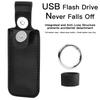 CaSZLUTION Microfiber Leather USB Flash Drive Case - Anti-Loss USB Flash Drive Holder Protective Cover with Keychain Small Portable Storage Carrying