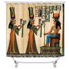 Fashion African Woman Shower Curtain Set With Rugs Afro Girl Egyptian Lady Fabric Shower Curtain Liner Non-Slip Carpet