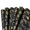 1pc Extra-Long Premium Retro Black & Golden Christmas Wrapping Paper with Golden Reindeer, Trees, Snowflakes, Craft Paper