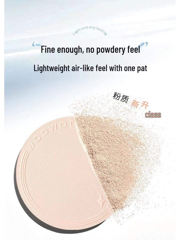 WODWOD Translucent Soft Focus Highlight Pressed Powder: Oil Control, Waterproof & Sweatproof, No Caking Concealer & Setting Foundation.