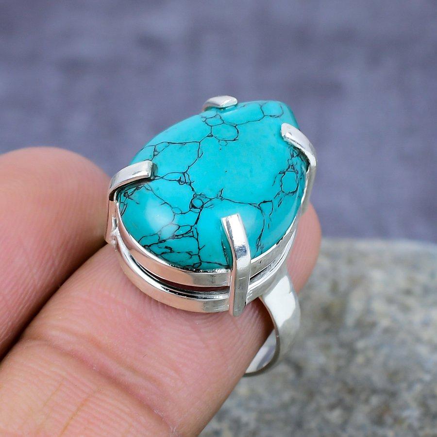 

Санта-Роза Бирюзовый драгоценный камень стерлингового серебра 925 пробы Ювелирный подарок для нее