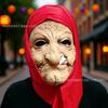 Simulated old man latex mask, cigar-themed, funny headgear, Halloween costume cosplay Party props