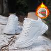 Winter black women's shoes velvet warm cotton shoes women's leather waterproof casual shoes lightweight non-slip thick-soled dad shoes tide