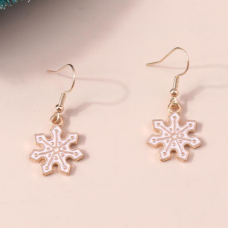 Weihnachtselch & Weihnachtsmann Schneeflocken-Ohrringe mit Persönlichkeit