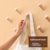 Wall Hanger Wood Hook Beech Holder Bathroom Key Coat Rack Kitchen Door Decorative Hook For Home Accessories Gadgets Organization