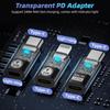 HdoorLink Transparent PD240W USB4.0 40Gbps Type C To C Adapter 8K@60Hz 5A Fast Charging Adapter for Iphone 16 15 14 Mac Pro Samsung Galaxy