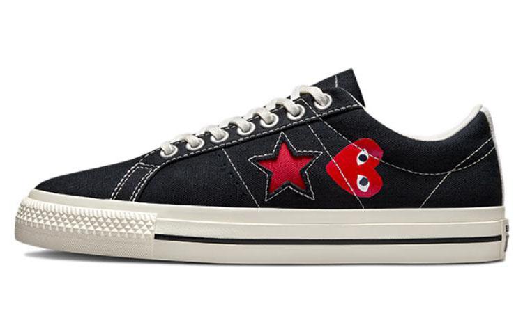 

One Star Comme des Garçons Play x One Star Converse Black White A01791C 35