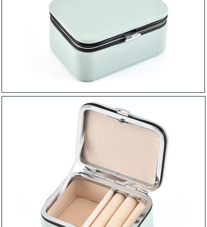 Compact PU Jewelry Organizer for Earrings and Ear Studs - Portable Storage Box