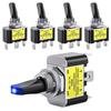Fresh 3 Pin SPST Rocker Switch LED Toggle Switch On Off 12V 30A Blue Lighted Metal Heavy Duty 12Mm Mounting Hole