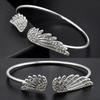 Jewelry Rhinestones Angel Wing Female Cuff Thin Bracelet Open Bangle