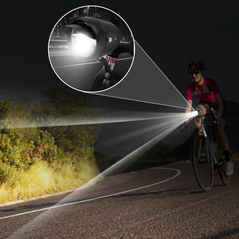 Black LED Bike Headlight with Visor Cycling Lighting Equipment  Cycling Accessories