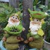 Playful Gnome Bird Feeder Beautiful Outdoor Ornament Great For Garden Landscaping