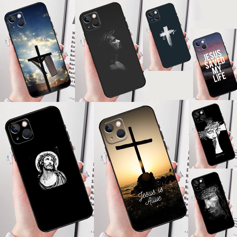 Jesus Phone Case For iPhone 16 15 Pro Max 11 12 13 14 Pro Max Mini XR 16 15 Plus 16e Cover Shell