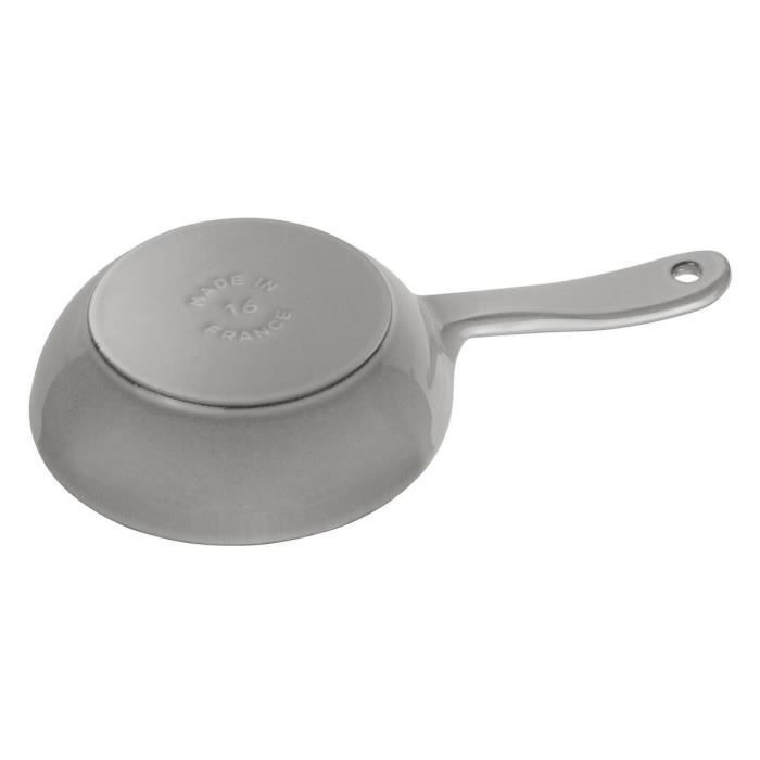 Gusseisenpfanne - STAUB - 16 cm - Graphitgrau - Langlebigkeit - Gleichmäßige Hitzeverteilung - Mattschwarze Emaillierung