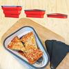 Baby Food Grade Silicone Folding Pizza Box Reusable Triangle Pizza Packing Box Take Away Box Silicone Children Food Storage Box