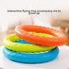 Dog Frisbee Pet Toy Pull Ring Bite Resistance Elastic Interactive Training Small and Medium Dogs Golden Retriever Big Dog Tug of War Toy