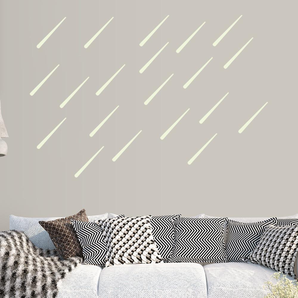 Luminous Meteor Wall Stickers - Glowing Bedroom Decor