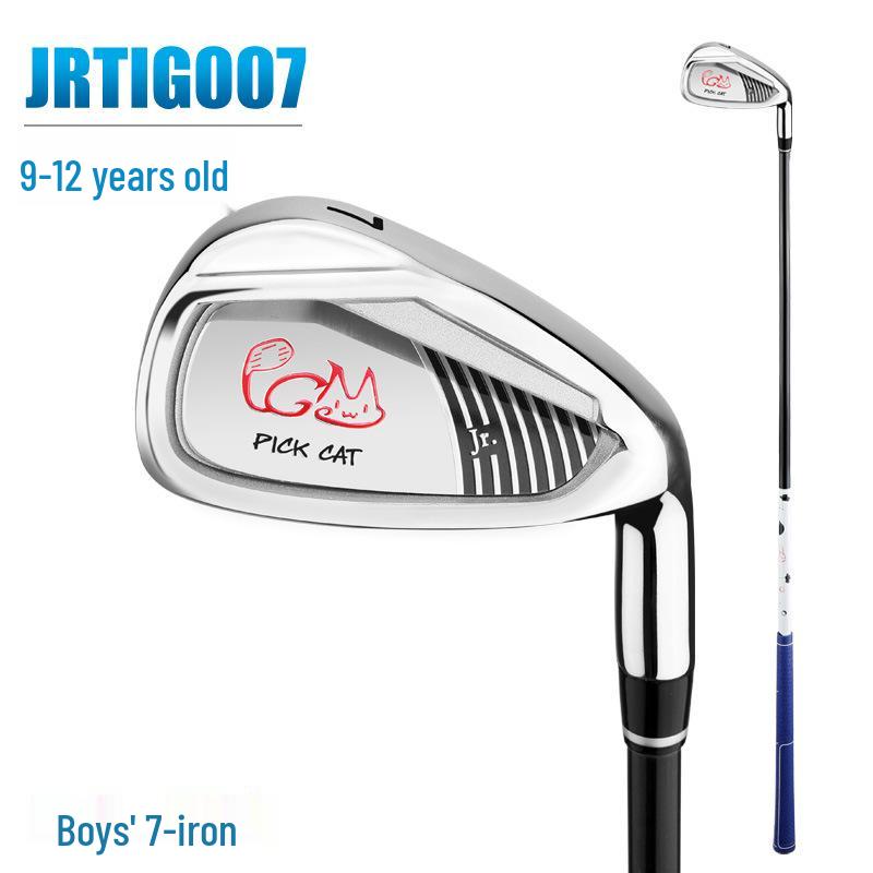 PGM Golf Club 7 Iron for Boys & Girls - Beginner's Children's Equipment with Stainless Steel Shaft