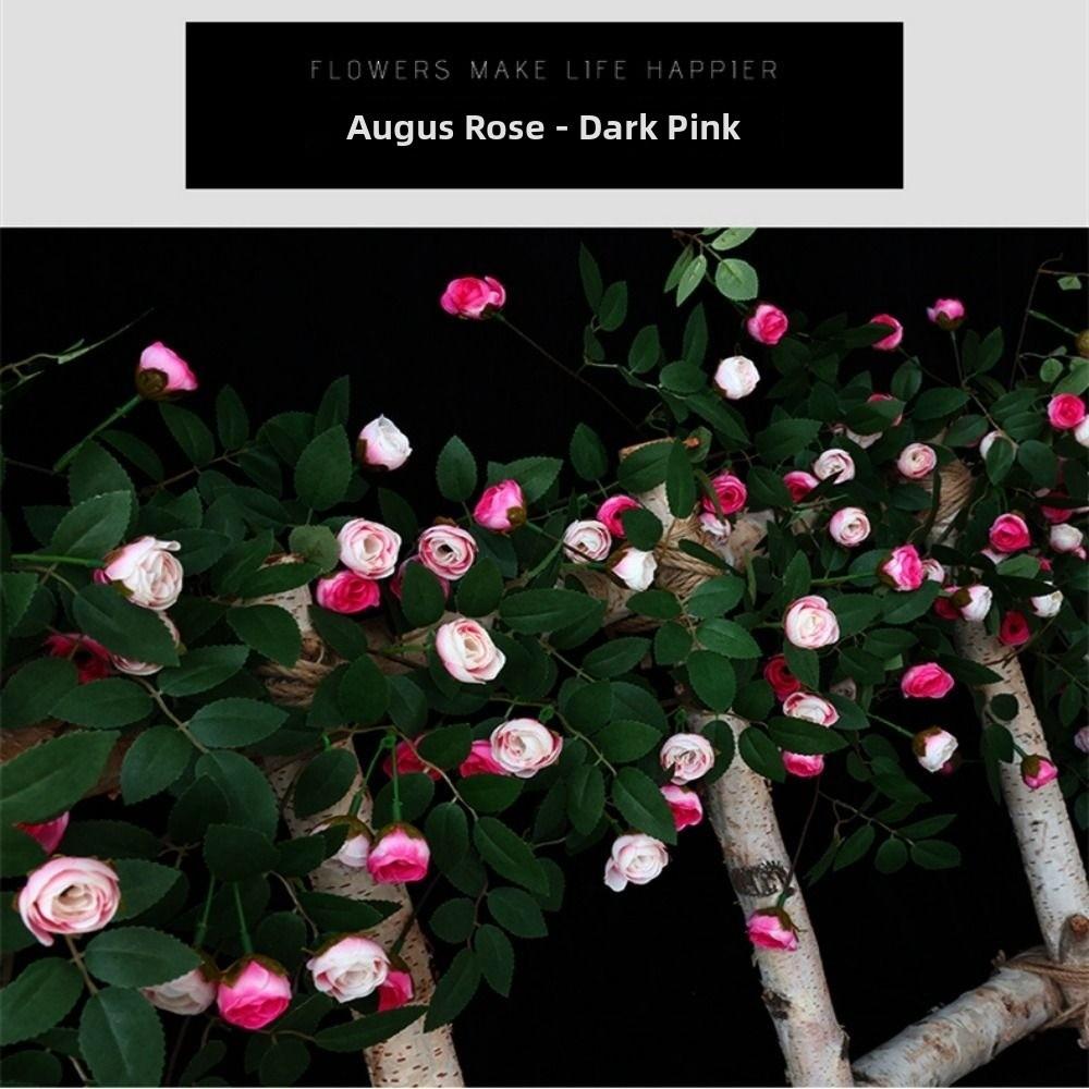Plastic Silk Artificial Rose Vine 4 Colors Wall Decor Rattan Home Decoration