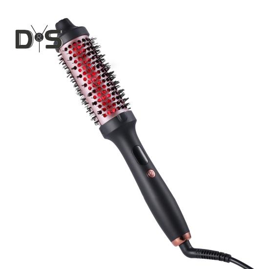 Przewodowa szczotka do loków 38MM Szczotka termiczna z wyświetlaczem LED Szybko nagrzewająca się okrągła szczotka z ujemnymi jonami Elektryczna prostownica do włosów Lokówka Narzędzia