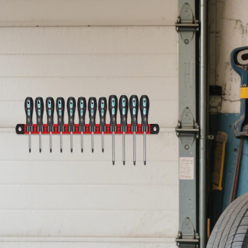 Screwdriver Organizer Magnetic Tool Holder Strip Wrench Organization And Storage Rack for Auto Repair Electricians Carpenters