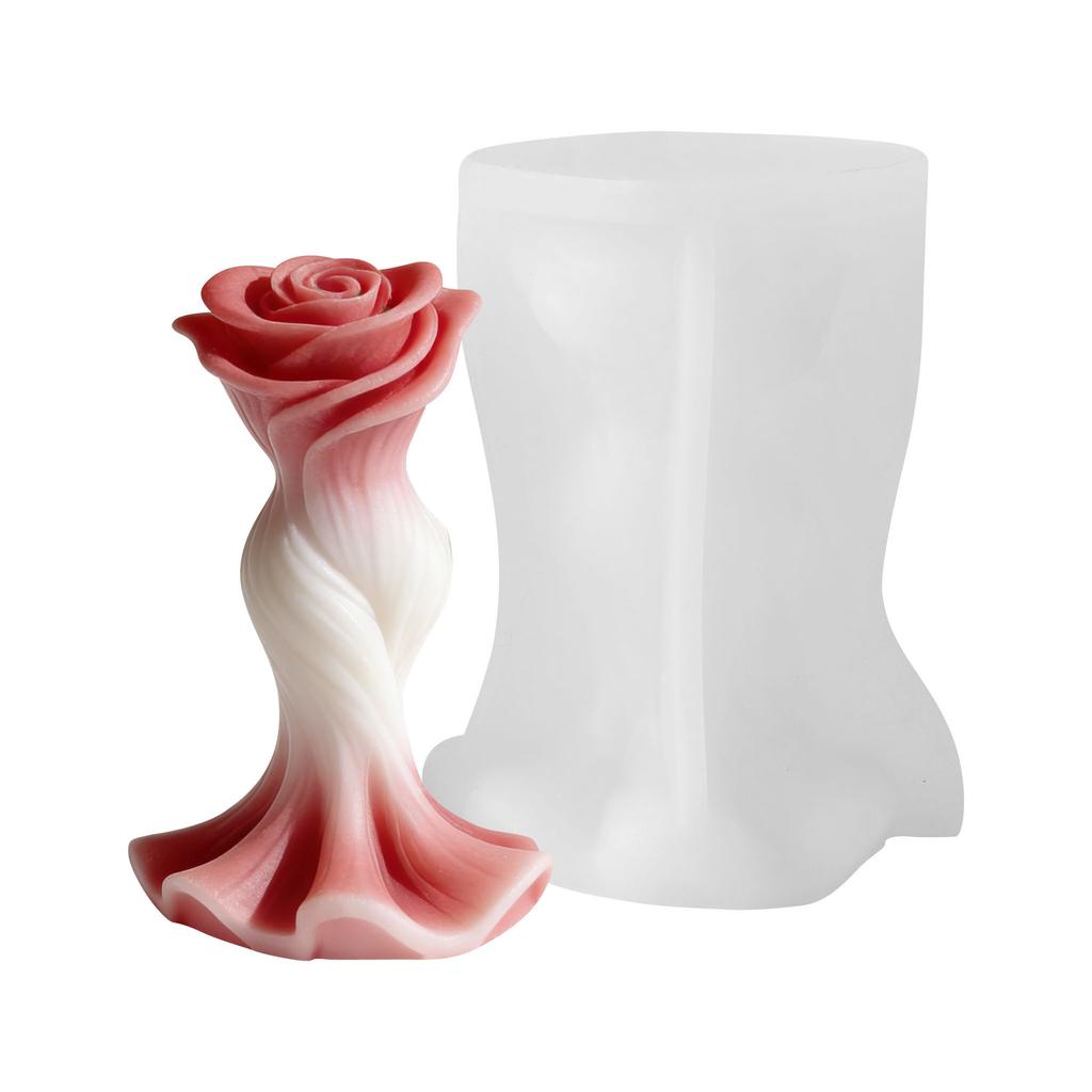Flower Candle Mold Exquisite Aromatherapy Candle Mold 3d Rose Silicone Mold Heat-Resistant For Diy Candle Making Handmade Gifts