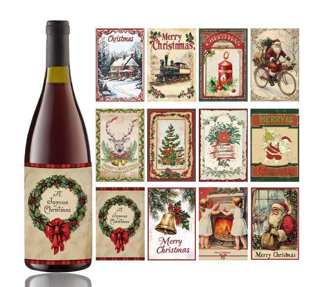 

Рождественские наклейки на бутылки вина, рождественские наклейки на бутылки вина, наклейки со снеговиками, лосями, наклейки для декора рождественской вечеринки 24PCS(2 sets)