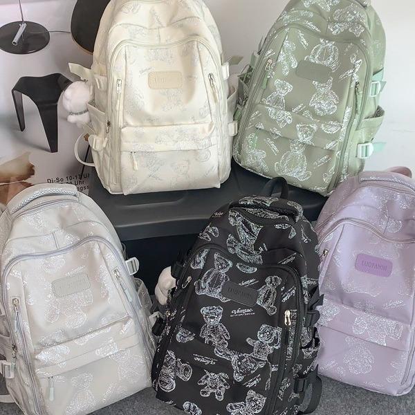 High Value, Small and Fresh Backpack, Girls' Lightweight and Large Capacity, Junior and High School Students' Schoolbags, Trendy and Cool Casual 