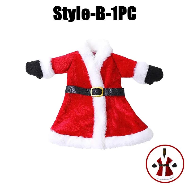 

10 шт. Рождественское красное платье Набор для бутылок Рождественские подарочные пакеты Держатель Прямая поставка Пыль Новогодний подарок Рождественское украшение для дома