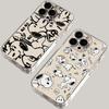 Cute S-Snoopys Dog Line Phone Case for iPhone 17 Air 16 15 14 Plus 13 12 11 Pro Max X Xs XR 8 E Soft TPU Transparent Cover