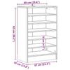 Shoe Cabinet with Vintage Wood Look 60 x 35 x 92 cm Engineered Wood