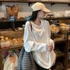 VAYLA Simplicity Lace Patchwork Loose T Shirts Spring Autumn New Long Sleeve High Street Solid Tops Harajuku Fashion Women Clothing