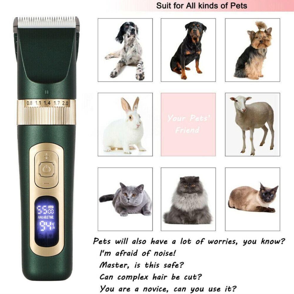 

Low Noise Trimming Kit Cordless Electric Haircut Hair Trimmer Dog Cat Grooming Pet Shave Clipper