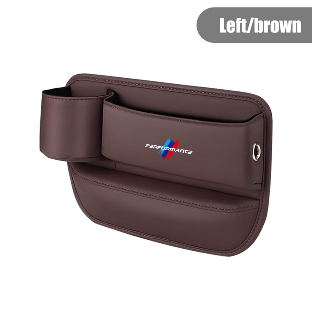 Für BMW Performance M PU Leder Auto Mittelkonsole Seite Sitz Lückenfüller Organizer Box Autositz Lückentasche Multifunktions-Sitzorganizer