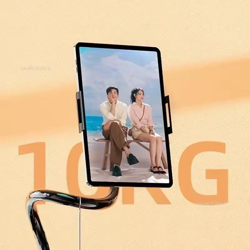 128cm Držák na telefon Stojan na tablet Líný držák Opěrka hlavy Postel 360 Flexibilní Dlouhá ramena Svorka Držák pro iPhone Samsung a 3,5~6,7" zařízení
