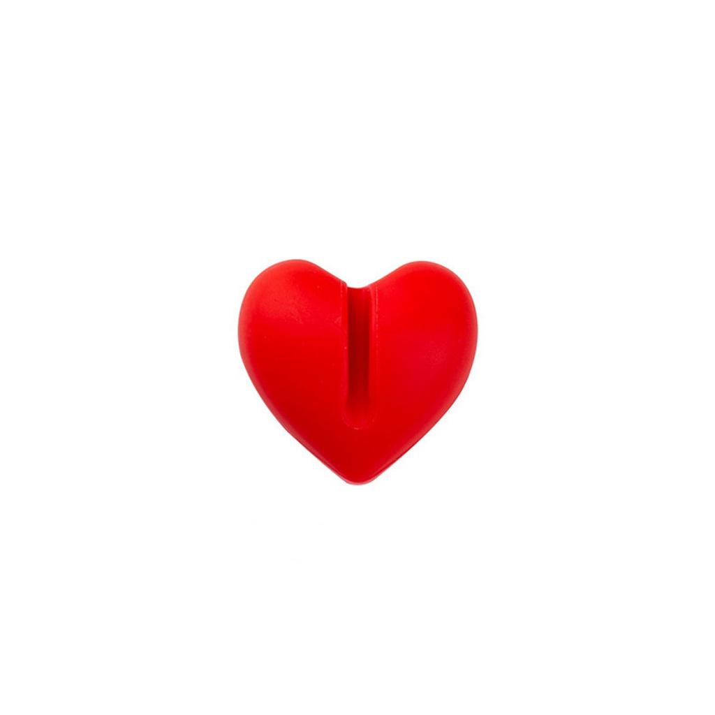 Heart Shape Hand-Free Barbecue Silicone Temp Probe Clip Pot Clip Thermometer Holder Kitchen Tool