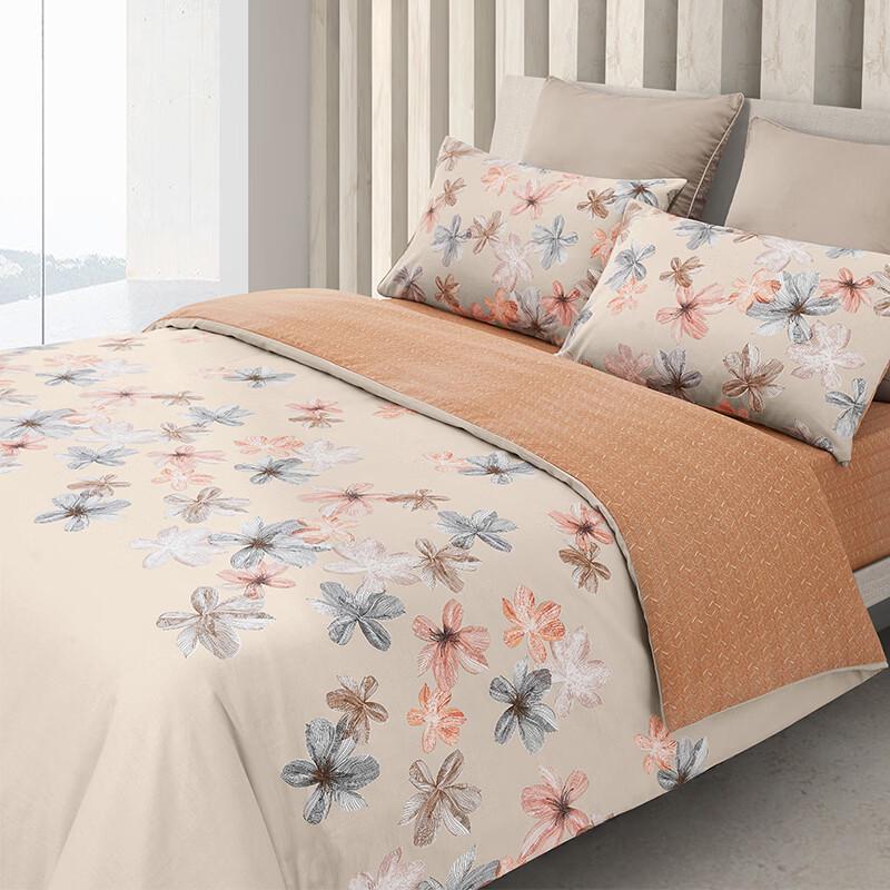 BOSS Peach Blossom Series 40-Count Cotton Bedding Set