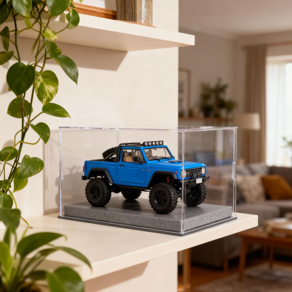 Acryl Vitrine Selbstmontage Staubdichte Ausstellungsbox für Sammlerstücke Actionfiguren Puppen Spielzeug Heimaufbewahrung