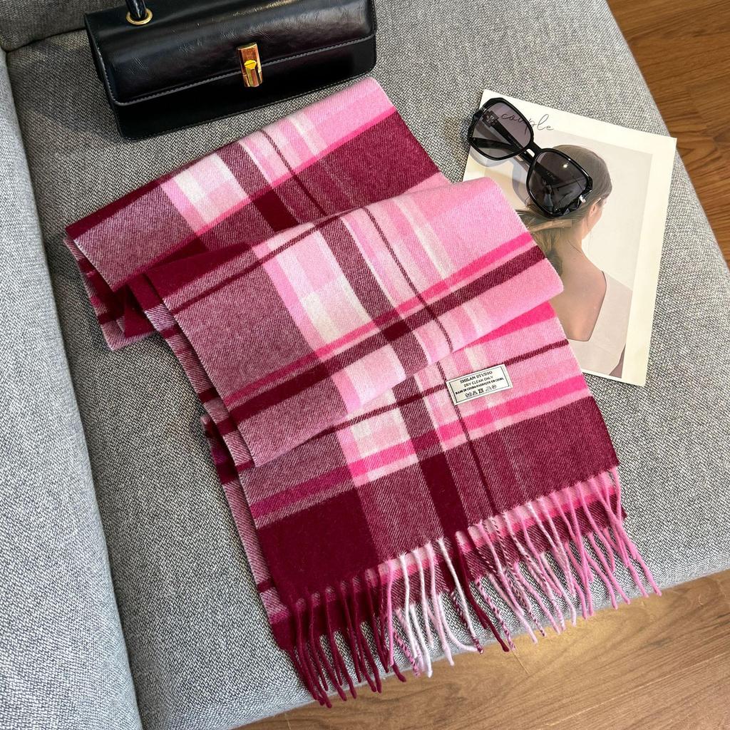 2025 Unisex 100% Wool Scarf: Versatile and Warm for Autumn & Winter