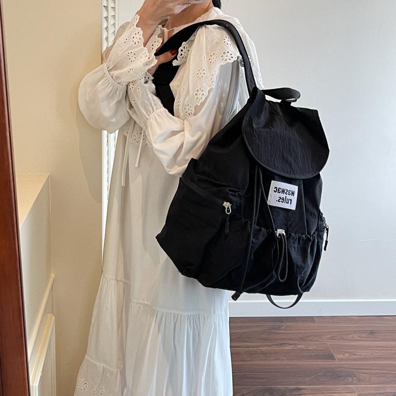Schoolbag Korean version casual lightweight drawstring backpack new outdoor mountaineering large-capacity backpack student class commuting schoolbag