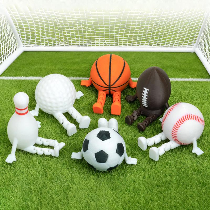 3D Printed Soccor 3D Printed Ball Ornament Desk Accessories Home Decor 2026 Soccer Game Gifts Funny Party Favors