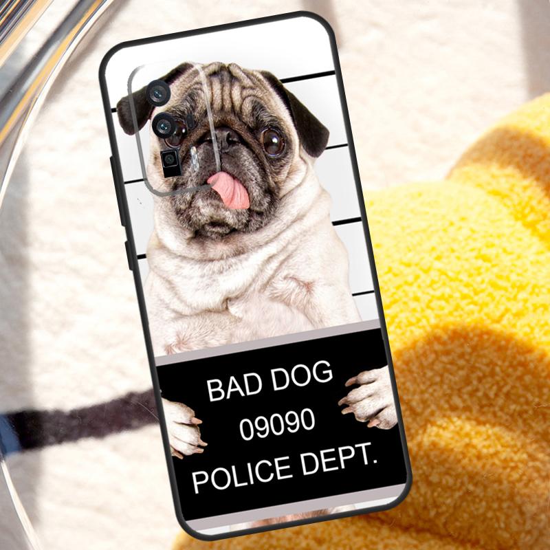 SŁODKI Piesek Mops Etui Dla POCO X3 X4 X5 X6 Pro M5s M6 F3 F5 Xiaomi 14 13 Ultra 12 Lite 11T 12T 13T Pro Pokrowiec
